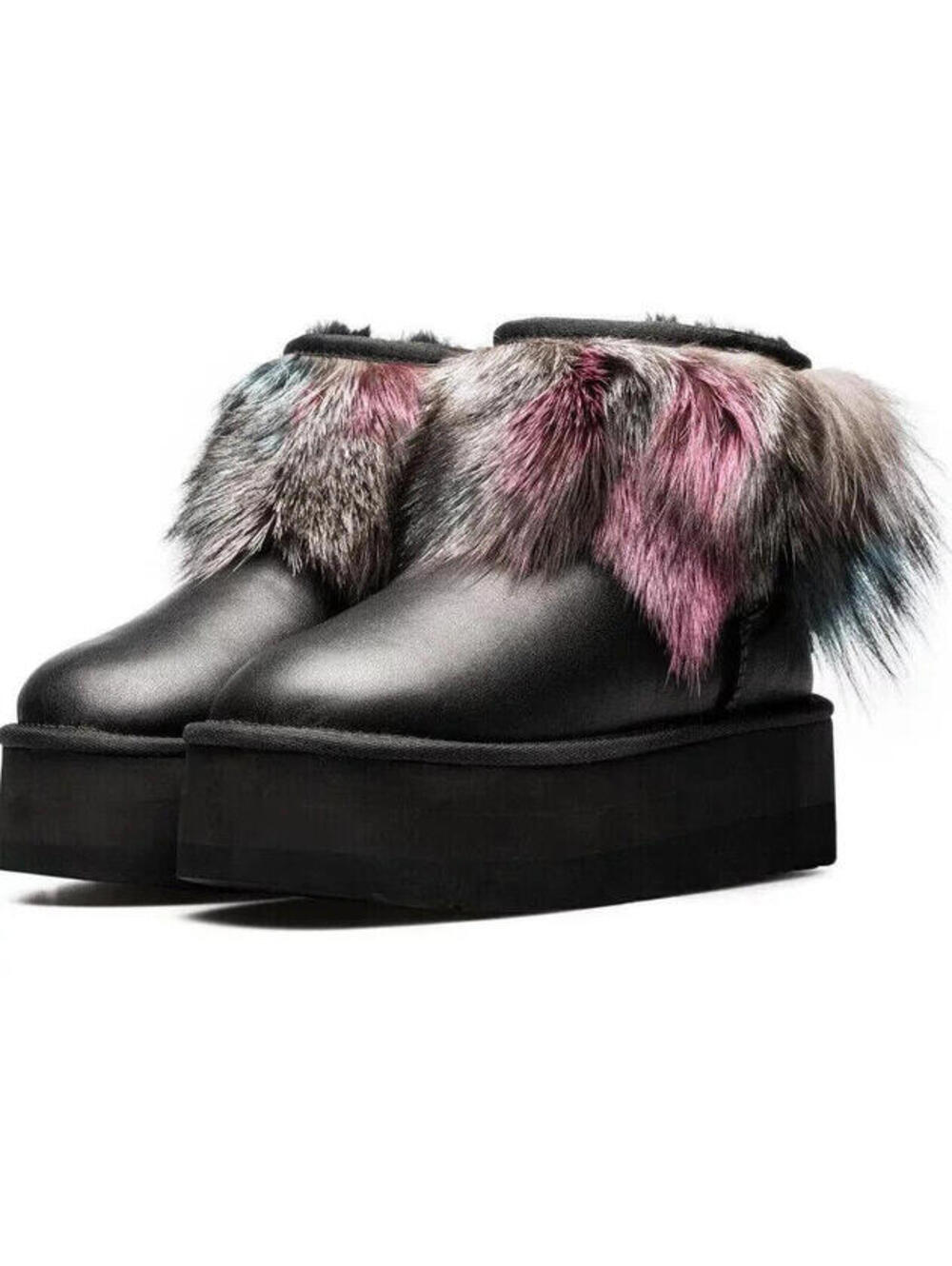 NEW AU&MU Aumu Womens Short Winter Snow Boots Classic Thermal Fur Boot 10